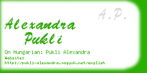 alexandra pukli business card